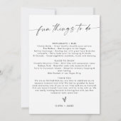 Veranstaltungsliste für Hochzeiten am Wochenende, Einladung (Rückseite)