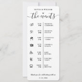 Veranstaltungsorden Elegantes Hochzeitsprogramm Einladung (Vorderseite)