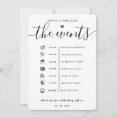Veranstaltungsorden Elegantes Hochzeitsprogramm Einladung (Vorderseite)