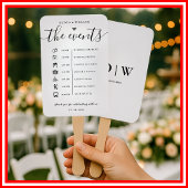 Veranstaltungsorden Elegantes Hochzeitsprogramm Fächer