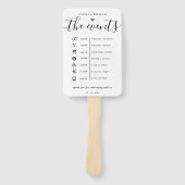 Veranstaltungsorden Elegantes Hochzeitsprogramm Fächer (Vorderseite)