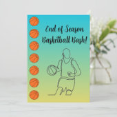 Veranstaltungsort Sport Thema Basketball Einladung (Stehend Vorderseite)