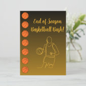 Veranstaltungsort Sport Thema Basketball Einladung (Stehend Vorderseite)