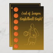 Veranstaltungsort Sport Thema Basketball Einladung (Vorne/Hinten)