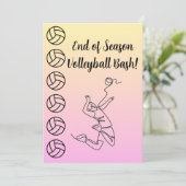 Veranstaltungsort Sport Thema Volleyball Einladung (Stehend Vorderseite)