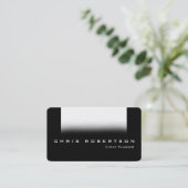 Veranstaltungsplaner Black Gray White Trend Busine Visitenkarte (Stehend Vorderseite)