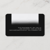 Veranstaltungsplaner Black Gray White Trend Busine Visitenkarte (Rückseite)