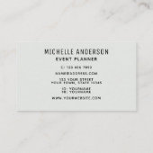 Veranstaltungsplaner farbenfroh modern visitenkarte (Rückseite)