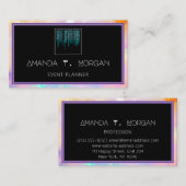 Veranstaltungsplaner Influencer Blogger Holographi Visitenkarte (Vorne/Hinten)