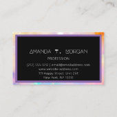 Veranstaltungsplaner Influencer Blogger Holographi Visitenkarte (Rückseite)