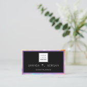 Veranstaltungsplaner Influencer Blogger Holographi Visitenkarte (Stehend Vorderseite)