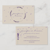 Veranstaltungsplaner Lavender Blume Sprigs Botanis Visitenkarte (Vorne/Hinten)