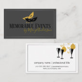 Veranstaltungsplaner | Masken Balloons Flutes Visitenkarte (Vorne/Hinten)