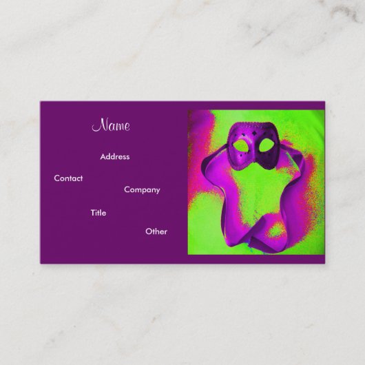 Veranstaltungsplaner - Masquerade II Visitenkarte (Vorderseite)