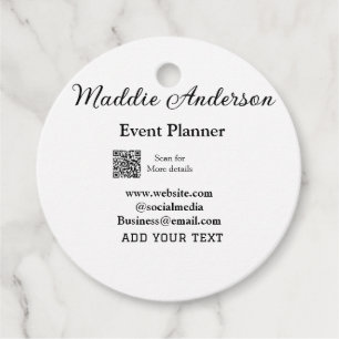 Veranstaltungsplaner Name Q R Code Details Website Geschenkanhänger