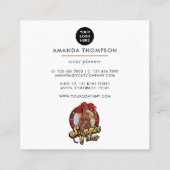 Veranstaltungsplaner Quadratische Visitenkarte (Rückseite)