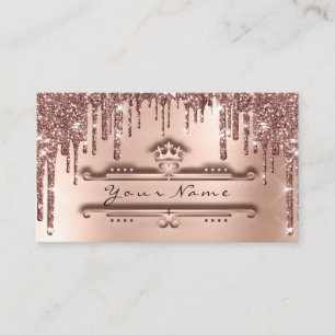 Veranstaltungsplaner Rose Crown Glitzer Tropfen VI Visitenkarte