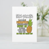 Veranstaltungsplaner sind wie Ananas. Dankeskarte (Stehend Vorderseite)