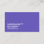 Veranstaltungsplaner Visitenkarte (Rückseite)