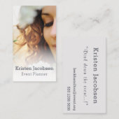 Veranstaltungsplaner Weibliches Geschäft Visitenkarte (Vorne/Hinten)