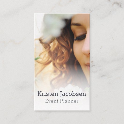 Veranstaltungsplaner Weibliches Geschäft Visitenkarte (Vorderseite)