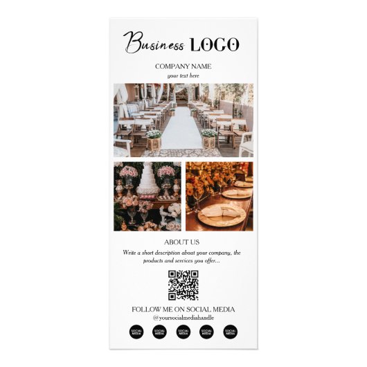 Veranstaltungsplanung Business 3 Foto Social Media Werbekarte (Vorne)
