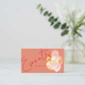 Veranstaltungsplanung Moderne Glitzer-Ballons Visitenkarte (Stehend Vorderseite)