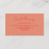 Veranstaltungsplanung Moderne Glitzer-Ballons Visitenkarte (Rückseite)