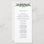 Veranstaltungsprogramm für die Hochzeitsfeier in F (Rückseite)