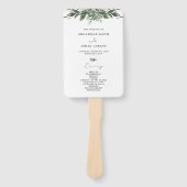 Veranstaltungsprogramm für die Hochzeitsfeier in F Fächer (Vorderseite)