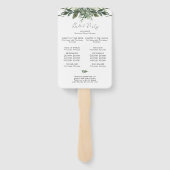 Veranstaltungsprogramm für die Hochzeitsfeier in F Fächer (Rückseite)