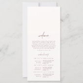 Veranstaltungsprogramm für Hochzeiten am Wochenend (Vorderseite)