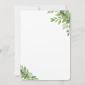 Veranstaltungsreihe Grüne Reihenfolge Elegantes Ho Einladung (Rückseite)