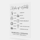 Veranstaltungsreihenfolge - Symbole Kalligrafie lö Acrylschild (Winkel)