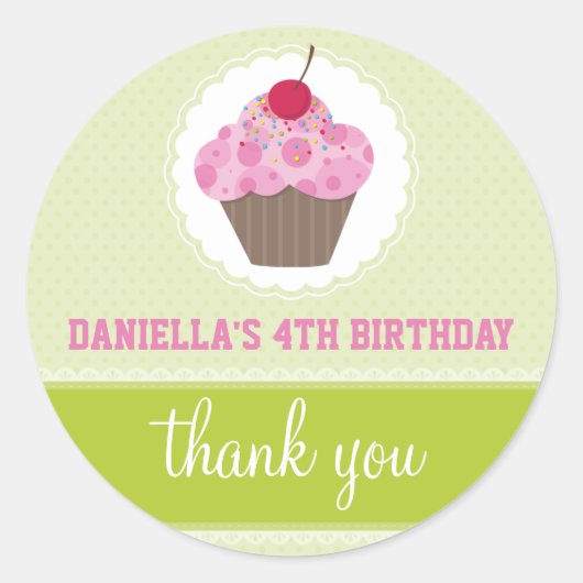 VERANSTALTUNGSSTÜCK :: Cupcake 2 Runder Aufkleber (Vorderseite)