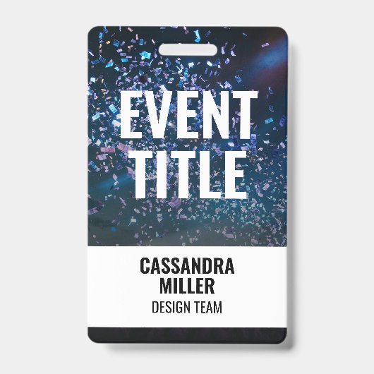 Veranstaltungstitel mit Hintergrundinformationen z Ausweis (Vorderseite)