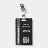 Veranstaltungstitel mit Hintergrundinformationen z Ausweis (Rückseite mit Clip)