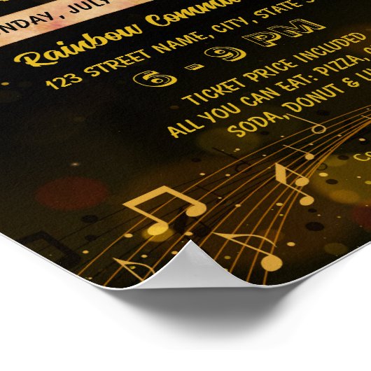 Veranstaltungsvorlage Symphony Orchestra Flyer Poster (Ecke)