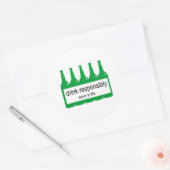 verantwortungsbewusstes Trinken - Leben Gerettet Runder Aufkleber (Umschlag)