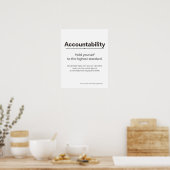 Verantwortungsbewusstsein Zitat Modern Work Poster (Küche)