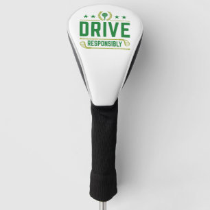 Verantwortungsvoll fahren golf headcover