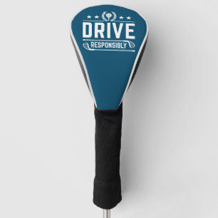 Verantwortungsvoll fahren golf headcover