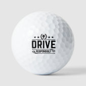 Verantwortungsvoll fahren golfball (Vorderseite)