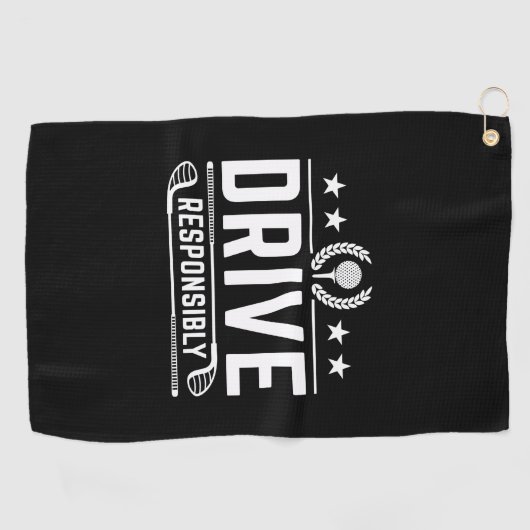 Verantwortungsvoll fahren golfhandtuch (Horizontal)