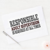 Verantwortungsvolle Überwachung durch Erwachsene e Rechteckiger Aufkleber (Umschlag)