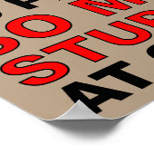 Verarbeiten Sie Ihr stupides lustiges Poster-Zeich Poster (Ecke)