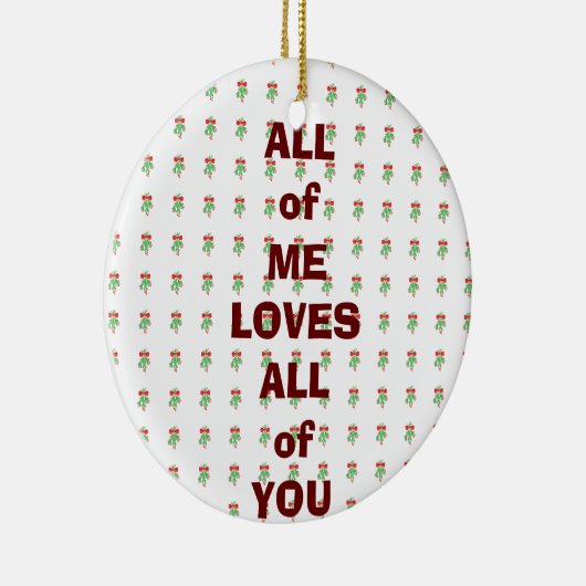 VERARBEITEN SIE IHRE LIEBE / MISTLETOS AUF DER GLE KERAMIK ORNAMENT (Rechts)