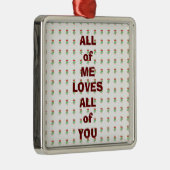 VERARBEITEN SIE IHRE LIEBE / MISTLETOS AUF DER GLE SILBERNES ORNAMENT (Rechts)