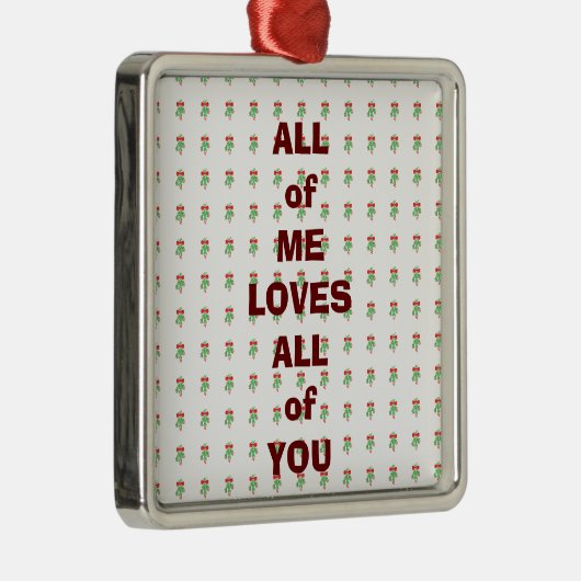 VERARBEITEN SIE IHRE LIEBE / MISTLETOS AUF DER GLE SILBERNES ORNAMENT (Rechts)