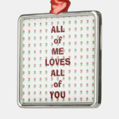 VERARBEITEN SIE IHRE LIEBE / MISTLETOS AUF DER GLE SILBERNES ORNAMENT (Links)